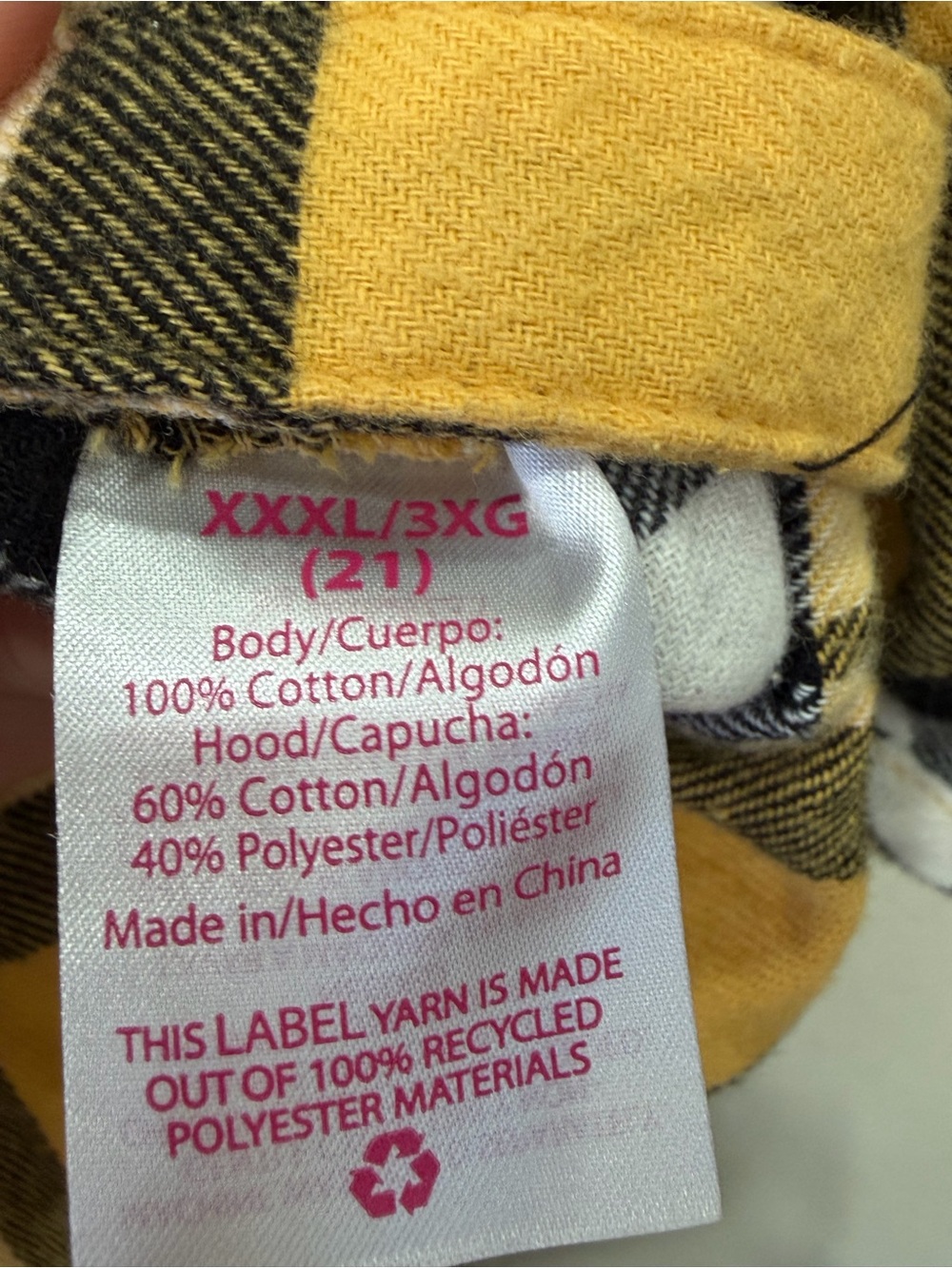 Women’s Yellow Plaid Hooded Button Front Flannel Shirt Jacket Size XXXL/3XG(21) - Picture 9 of 10